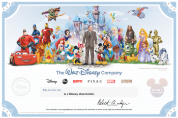 New Disney Shareholder Certificate Celebrates Nine Decades of The Walt Disney Company